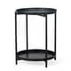 preview thumbnail 2 of 14, Adeco Side Table 2-Tier Metal Round End Table with Removable Tray - 17.5""(D)x 17.5""(W)x 20.7""(H)