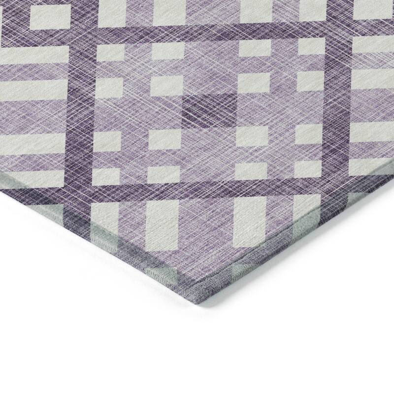 Machine Washable Indoor/ Outdoor Chantille Contemporary Trellis Rug