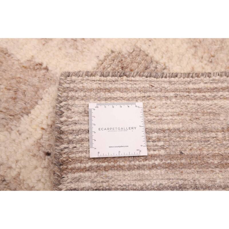 ECARPETGALLERY Hand-knotted Looma Ivory Wool Rug - 8'2 x 9'8