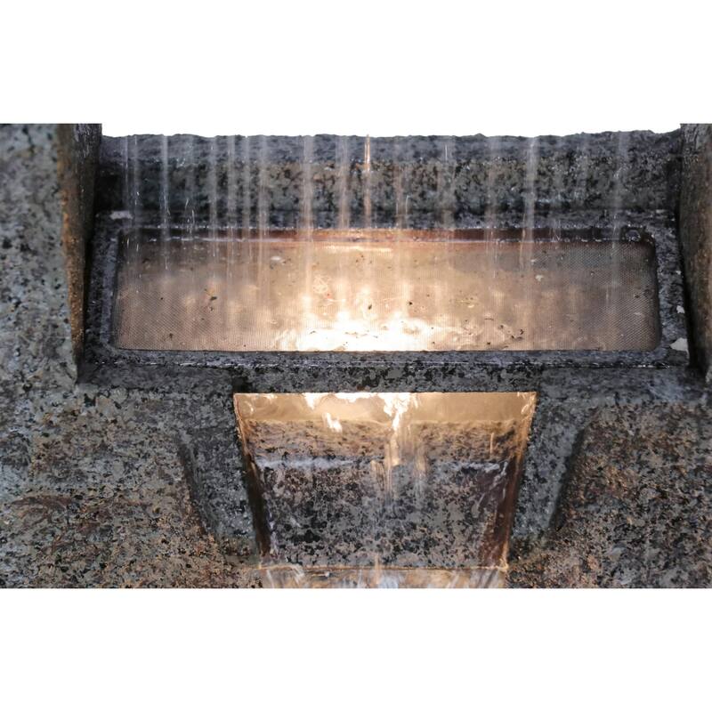 LED Lighted Cascading Outdoor Garden Water Fountain - 31.5"