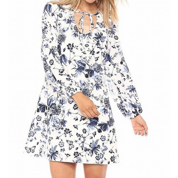 Kensie Sleeveless Mixed-media Floral-print Dress Medium