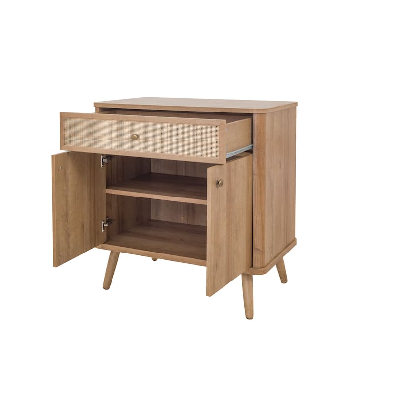 NPD Furniture Thelma KD Rattan Small Cabinet 1 Drawer 2 Doors