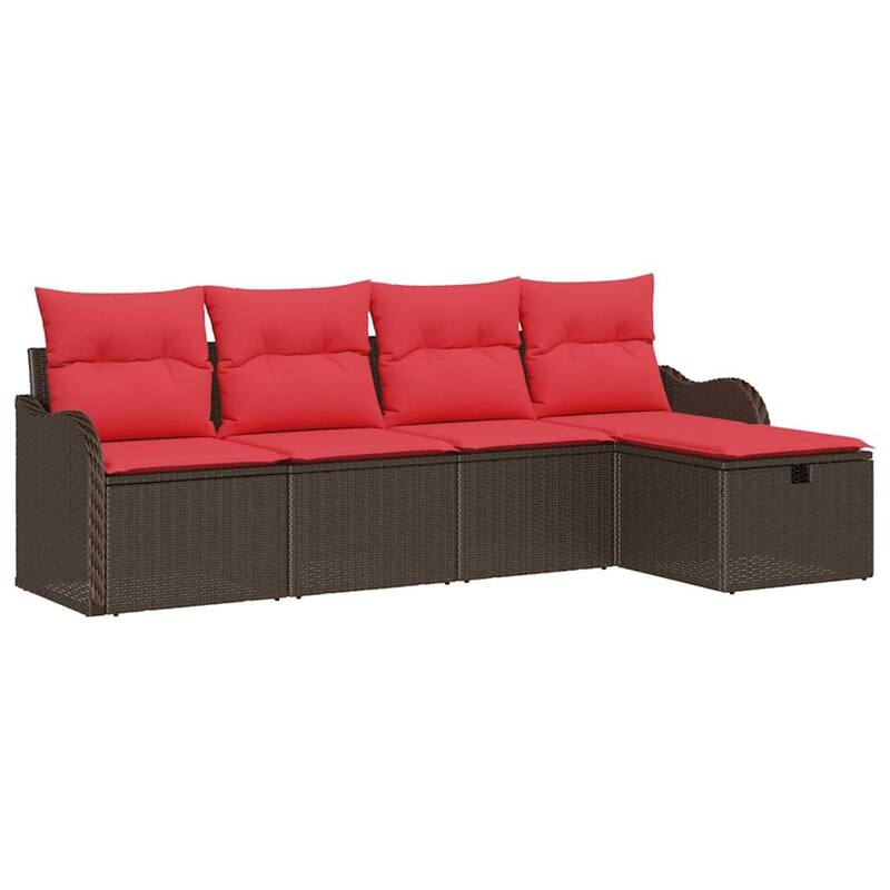 vidaXL 5/6 Piece Garden Sofa Set with Cushions - 90.9×46.1×27.2