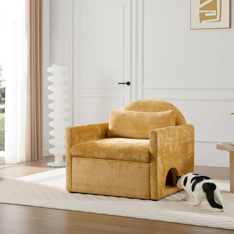 Oversized Armchair with Removable Cushions