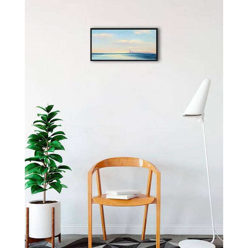 Dawn Beacon Framed Poster - 12 x 24 Inch - Black