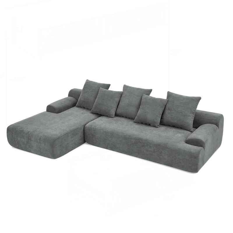 Versatile Modular Sectional Sofa for Various Spaces with Soft Velvet Upholstery