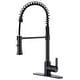 preview thumbnail 24 of 29, UltraFaucets Euro Collection Spring Spout Kitchen Faucet With Pull-Down Spray Oil Rubbed Bronze UF17205