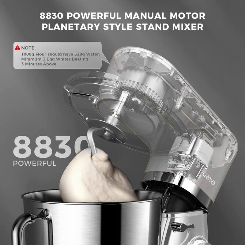 Stand Mixer, 7.5 Quart Electric Mixer, 6+1 Speed 660W TiltHead Kitchen