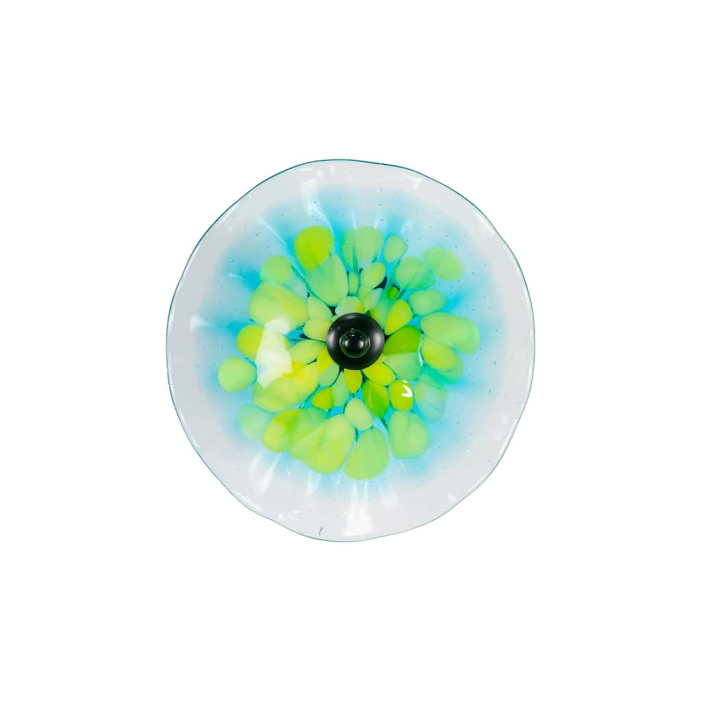 8IN Diameter Sprito Flower Art Glass Wall Décor