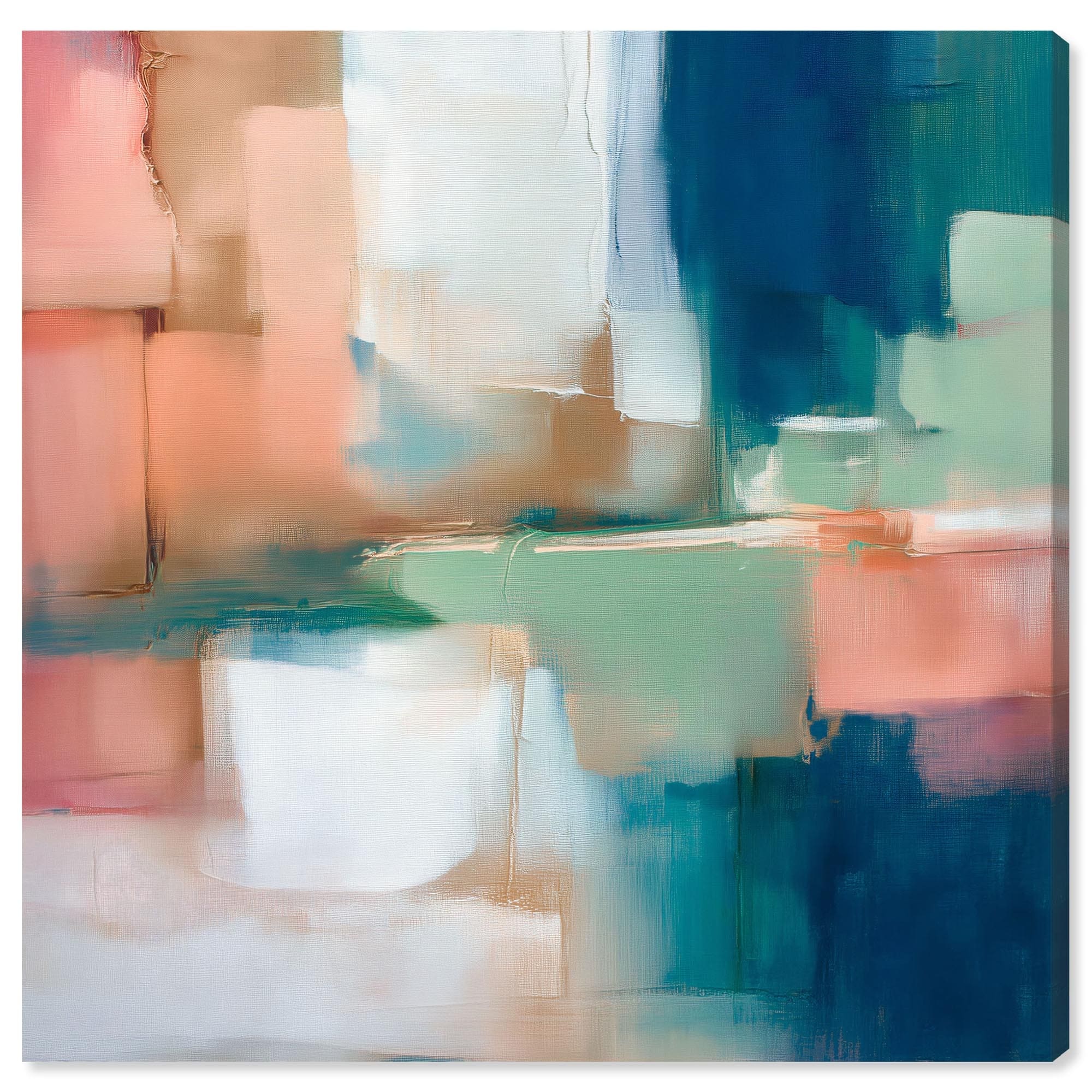 Color Grid Office Wall Decor Wrapped Canvas Print by Art Remedy