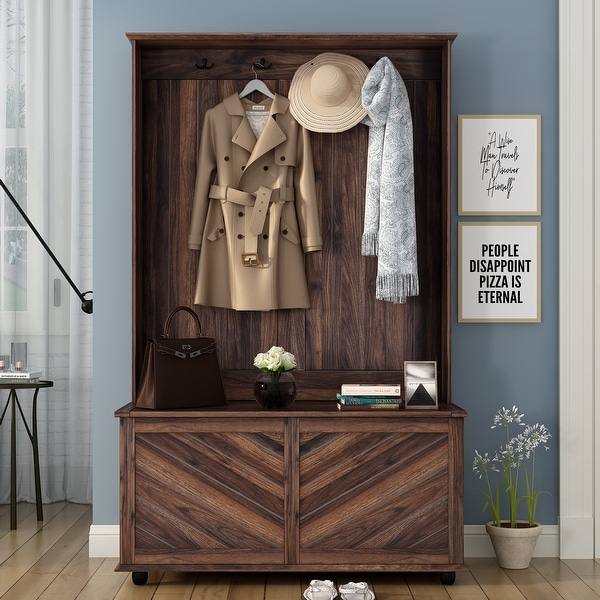 Bench with storage and hooks sales