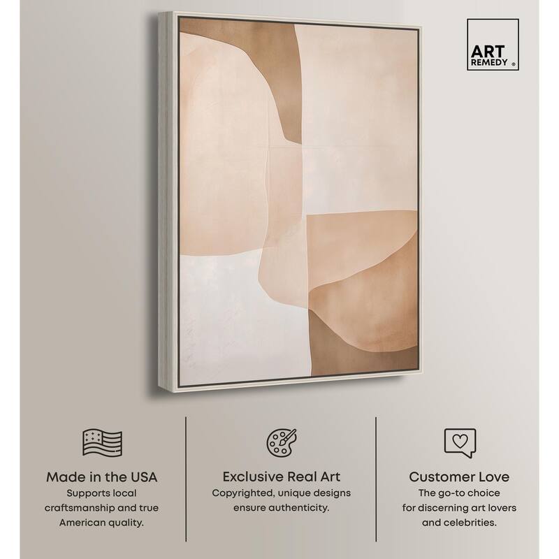 Forms in Beige II Canvas by Art Remedy