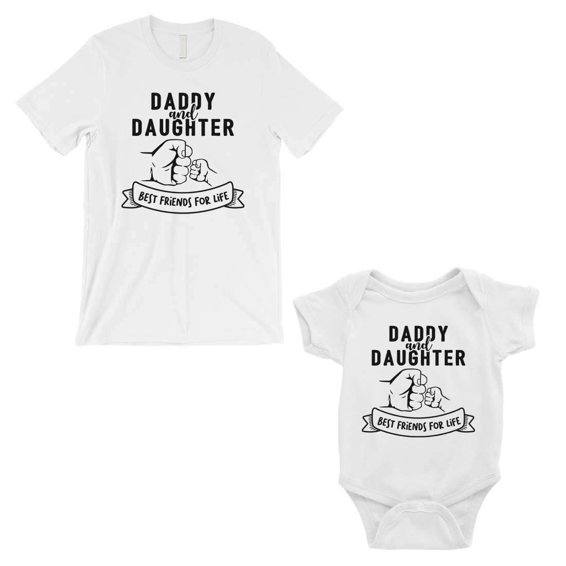 365 Printing Daddy Daughter Fist BFFL Dad and Baby Matching Outfits Father/'s Day