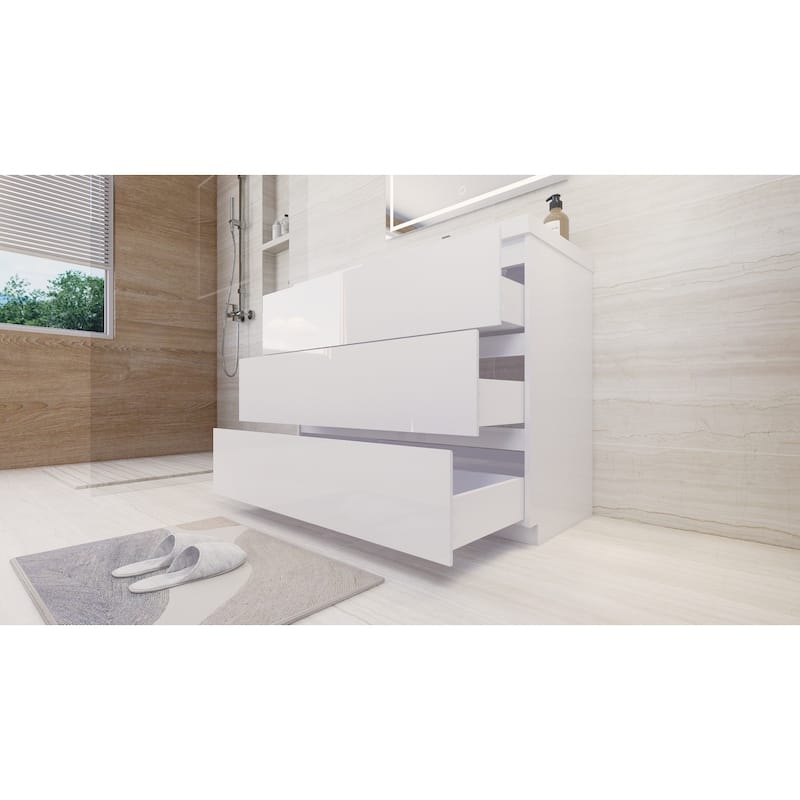 Aron 42'' Freestanding Vanity with Reinforced Acrylic Sink