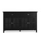 preview thumbnail 39 of 40, WYNDENHALL Stratford 60" Wide Solid Wood Transitional Large 4 Door Sideboard Buffet -  17"d x 60"w x 34"h