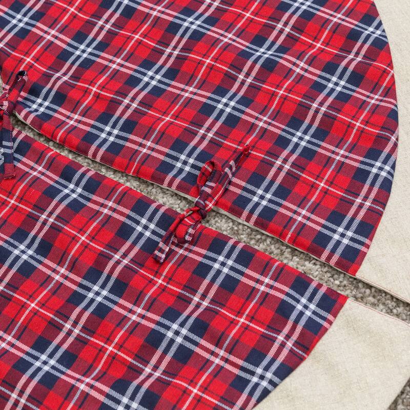 Homey Cozy Velvet Embroidered Christmas Tree Skirt