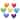 Handmade Rainbow Hearts Handmade Felt Ornaments, Set of 7