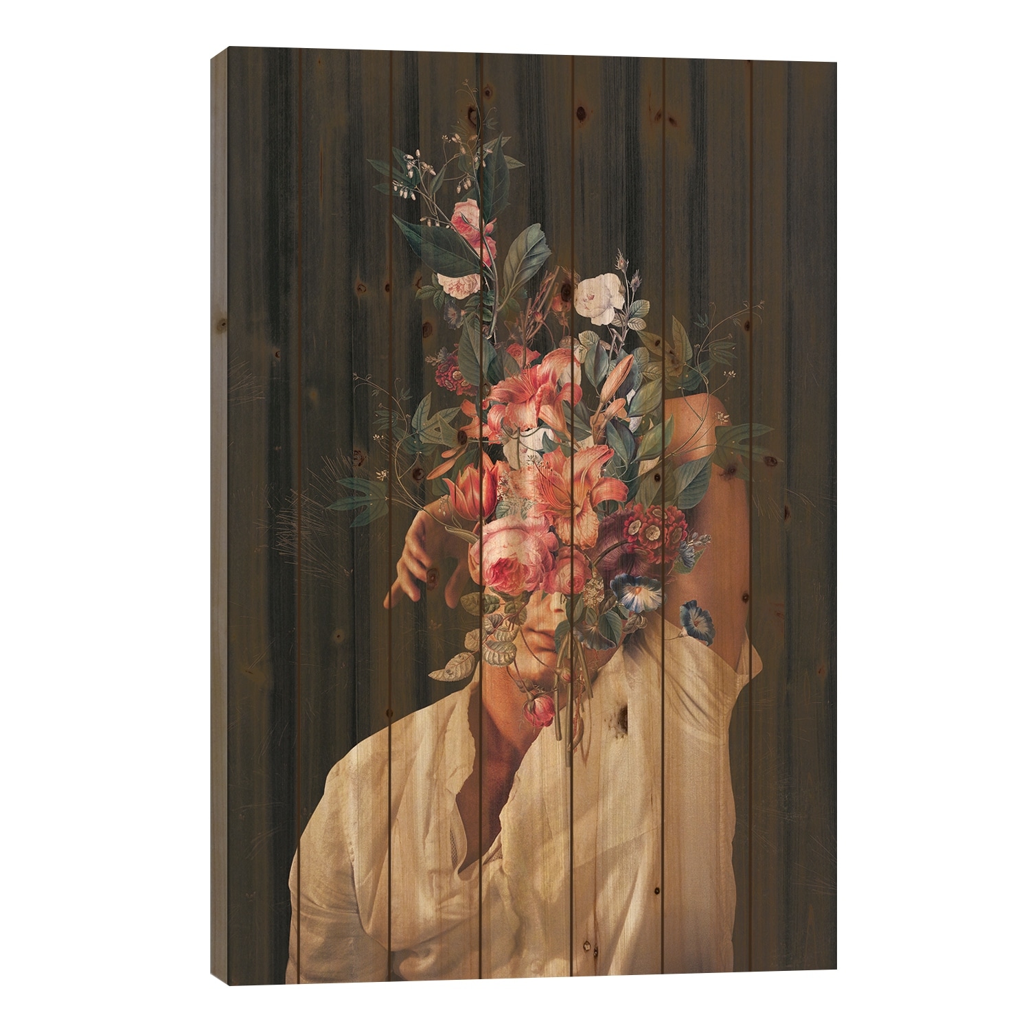 Roses Bloomed Every Time I Thought Of You Print On Wood by Frank Moth - Multi-Color