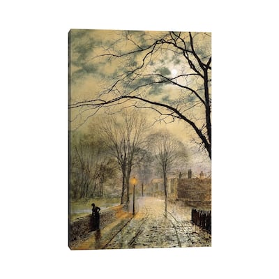 iCanvas "A Moonlit Stroll, Bonchurch, Isle of Wight, 1878" by John Atkinson Grimshaw Canvas Print