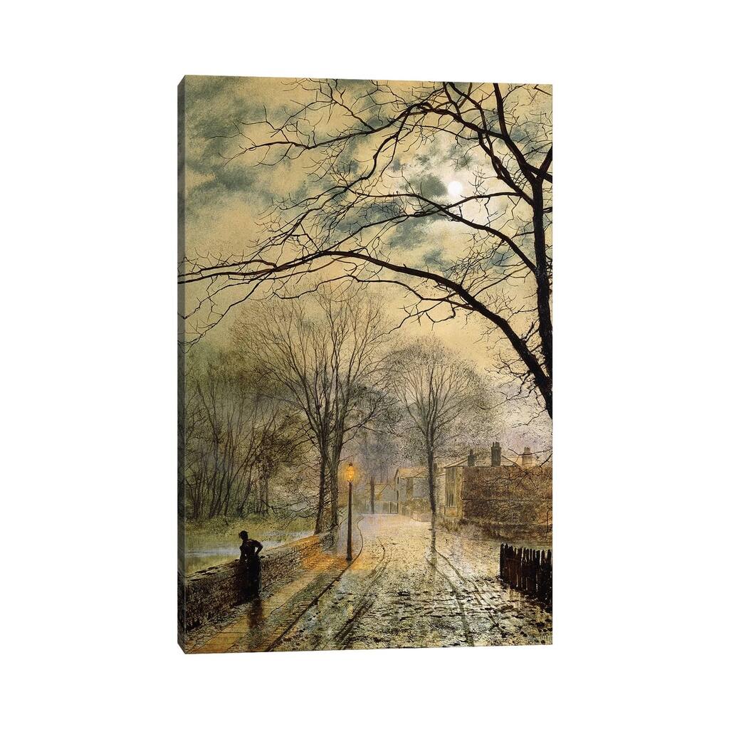iCanvas "A Moonlit Stroll, Bonchurch, Isle of Wight, 1878" by John Atkinson Grimshaw Canvas Print