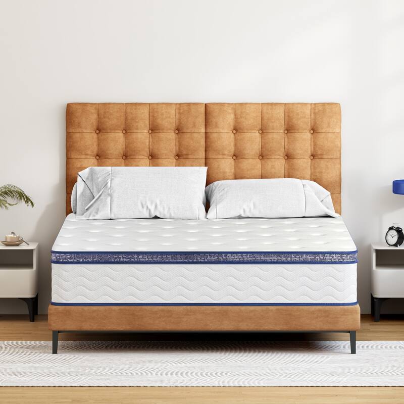 12 Inch Hybrid Mattress in a Box with Gel Memory Foam Mattress, Medium Firm Mattress for Pressure Relief, Strong Edge Support