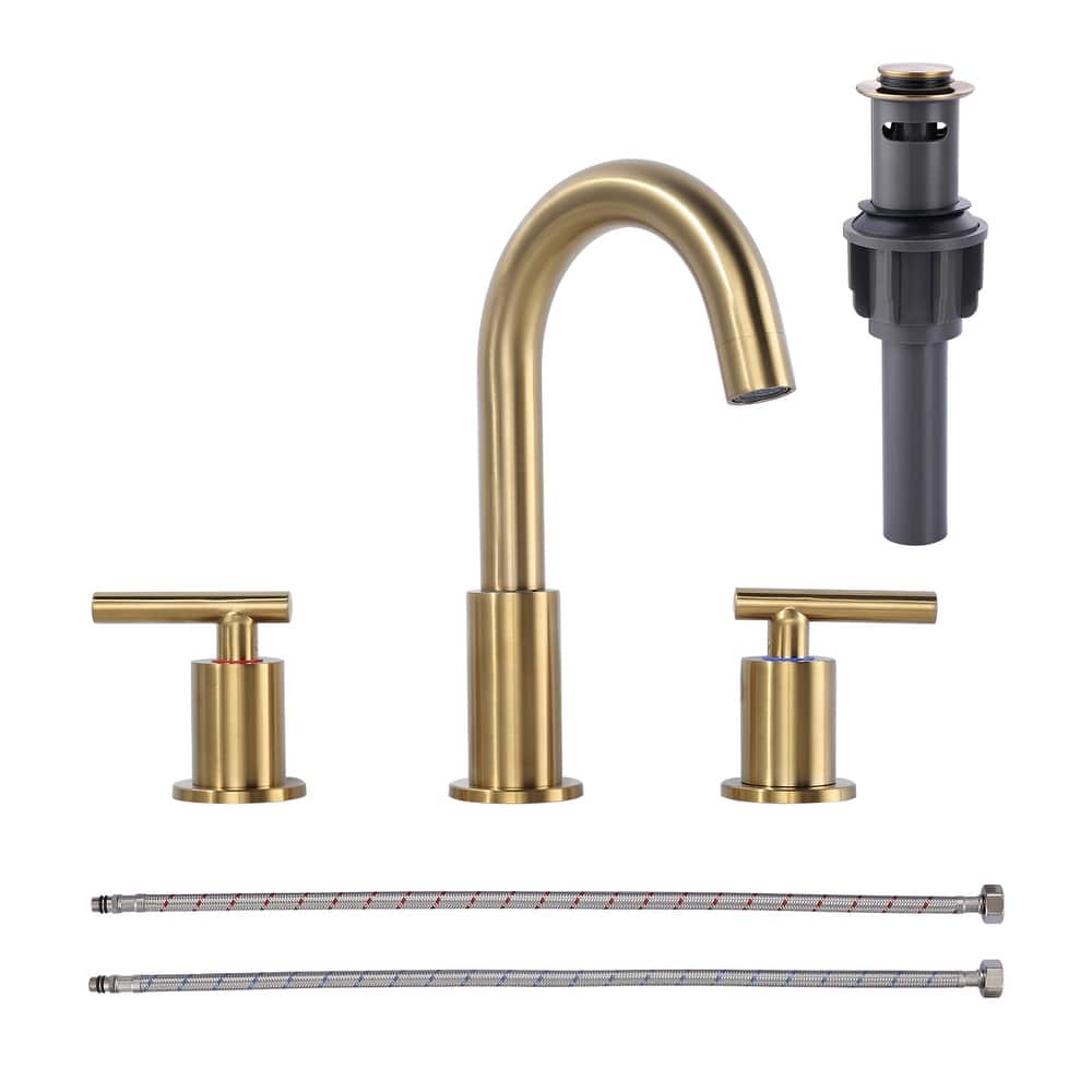 WOWOW Widespread 8 in.Double Handle Bathroom Faucet