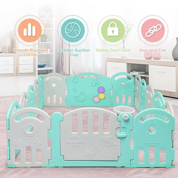 16 panel baby playpen