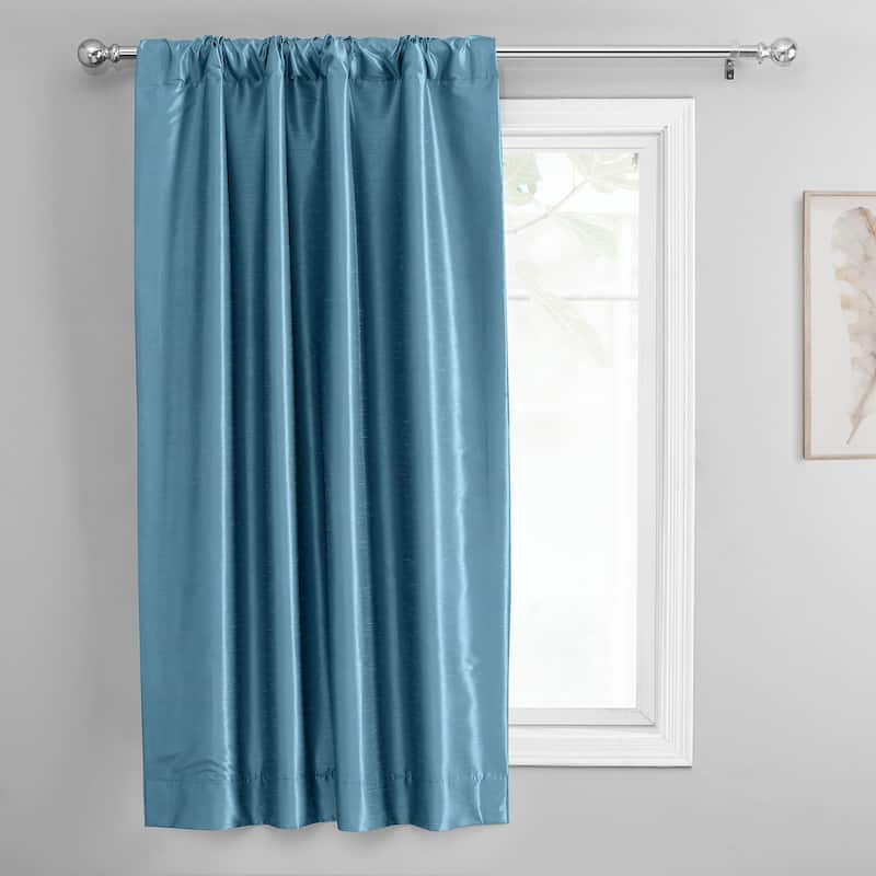 Exclusive Fabrics Vintage Textured Faux Dupioni Silk Tie-Up Window Shade (1 Panel)