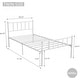 preview thumbnail 21 of 19, alazyhome Classic Metal Platform Bed Frame Steel Slat Support, Black
