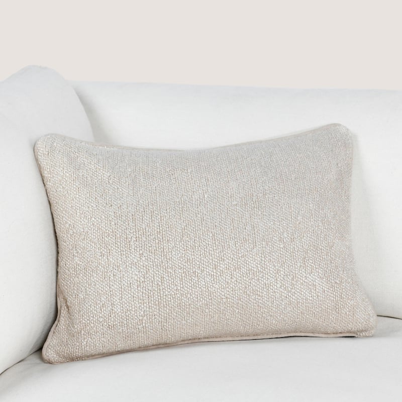 Villa by Classic Home Sava Cotton Blend Throw Pillow - 14x20 - Natural