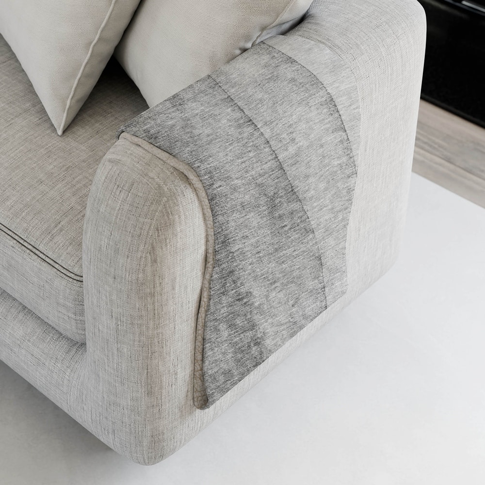 Premium Machine Washable Contemporary Ombre Sherpa Throw Blanket