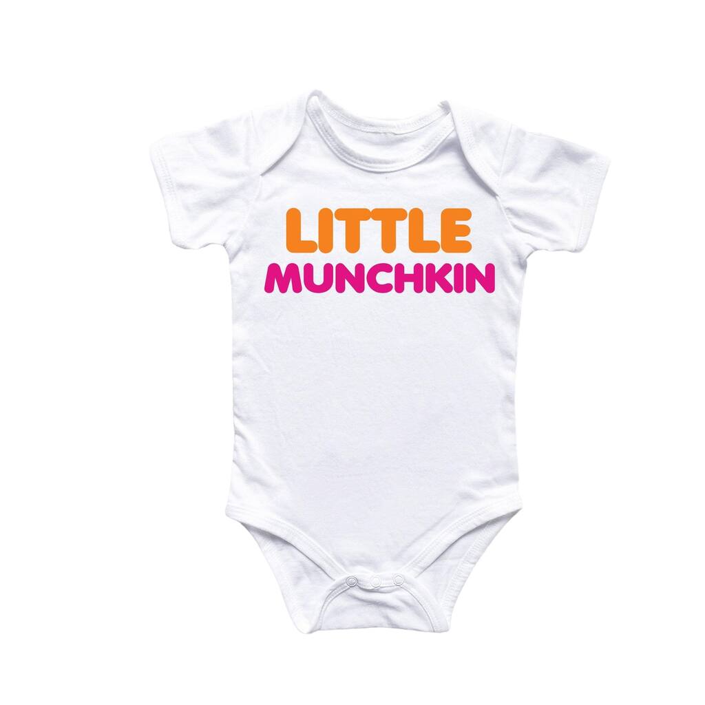 Little Munckin Donut - Baby Boy Girl Clothes Infant Bodysuit Funny Cute Newborn
