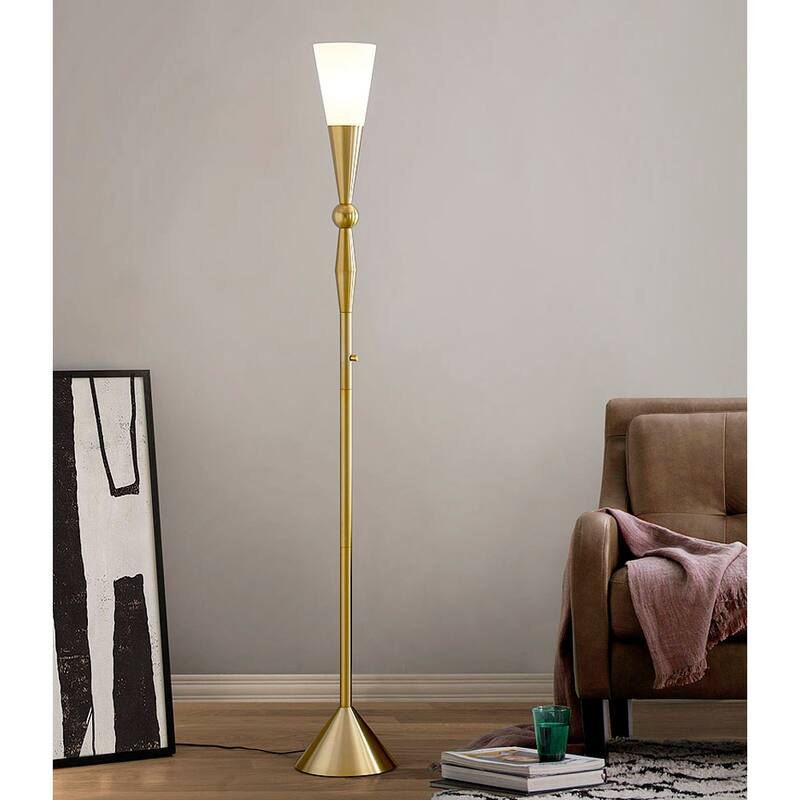 DIONE 72"H Metal Torchiere Floor lamp, LED Dimmable, Bulb Included