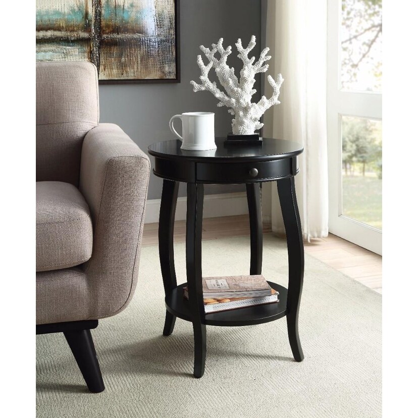 Round, Espresso Finish Side Tables - Bed Bath & Beyond