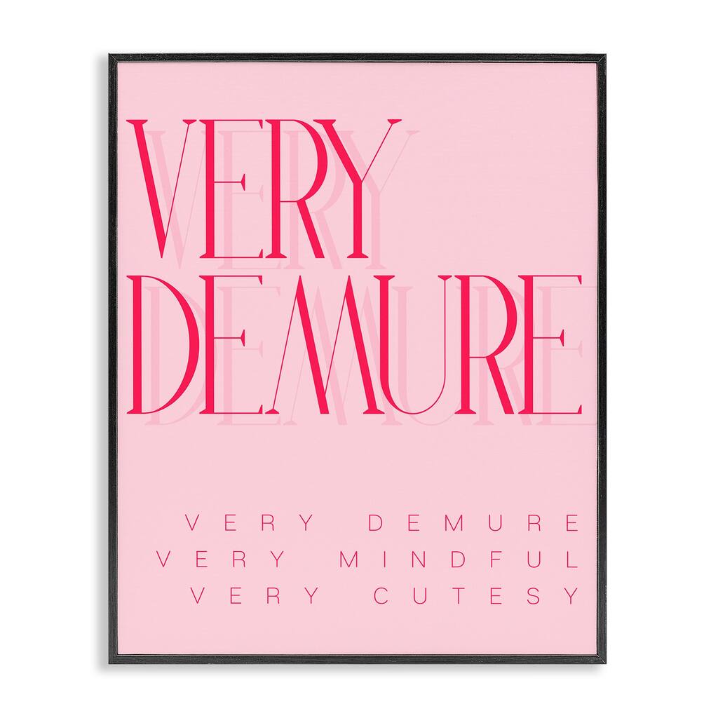 Stupell Elegant Pop Culture Phrase Framed Giclee Art Design By Lil' Rue