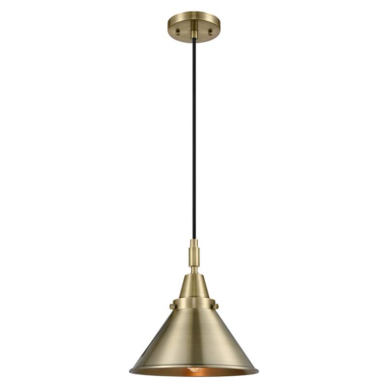 Innovations Lighting Downtown Urban - Caden Briarcliff - 1 Light 10" Cord Hung Mini Pendant - Antique Brass