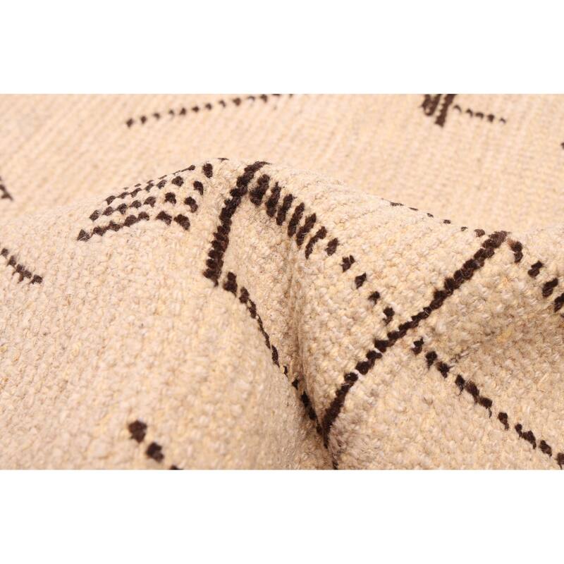 ECARPETGALLERY Hand-knotted Tangier Light Khaki Wool Rug - 6'0 x 9'9