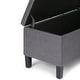 preview thumbnail 35 of 66, WYNDENHALL Lancaster 44 inch Wide Contemporary Rectangle Storage Ottoman
