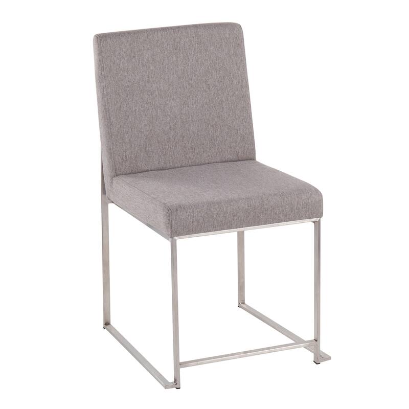 Silver Orchid Forrest High Back Stainless Steel Dining Chair (Set of 2)