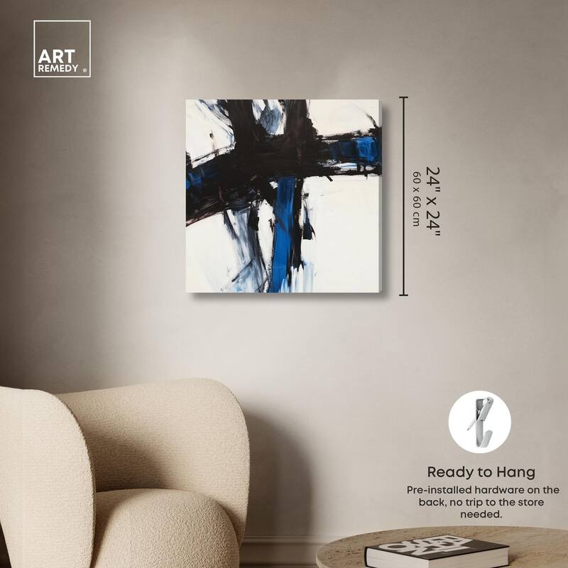 Blue Streak I Canvas by Art Remedy, Gallery Wrapped