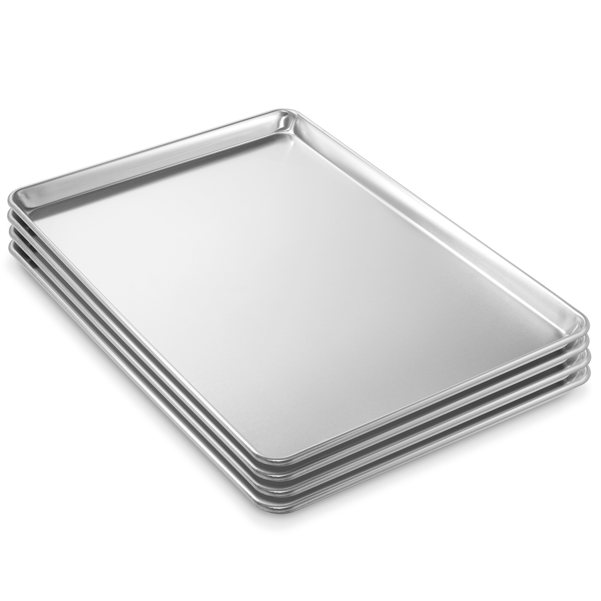 Anolon Pro-Bake Bakeware Aluminized Steel Half Sheet Baking Pan Set,  2-Piece, Silver