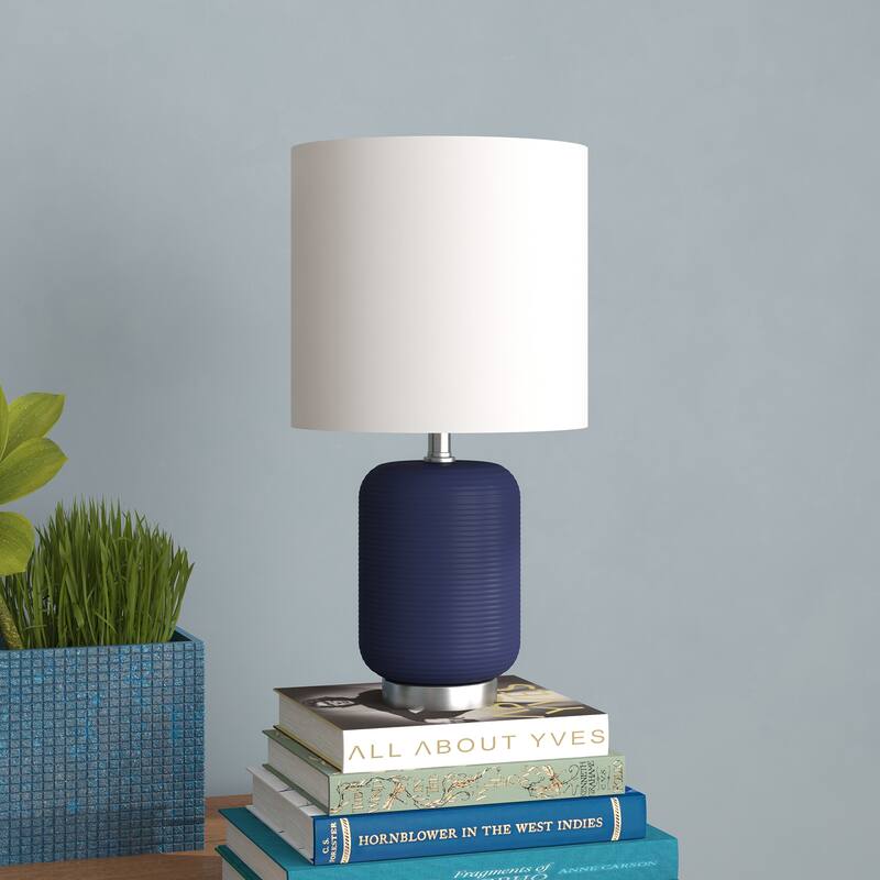 Lambert 15" Tall Ceramic Table Lamp with Fabric Shade
