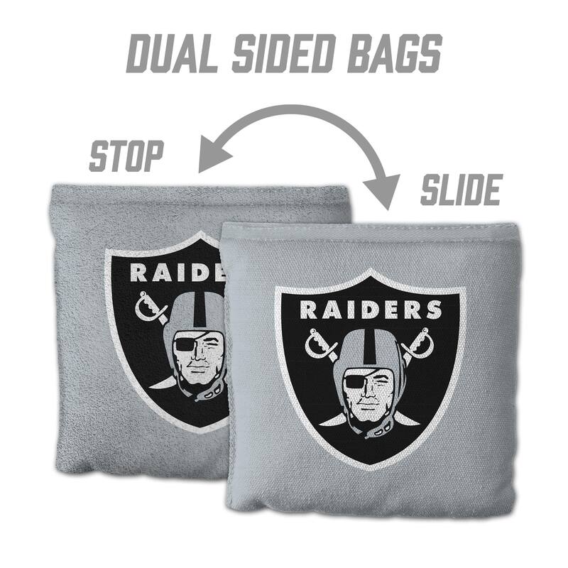 Las Vegas Raiders NFL Dual Sided Pro Stop & Slide Cornhole Bags