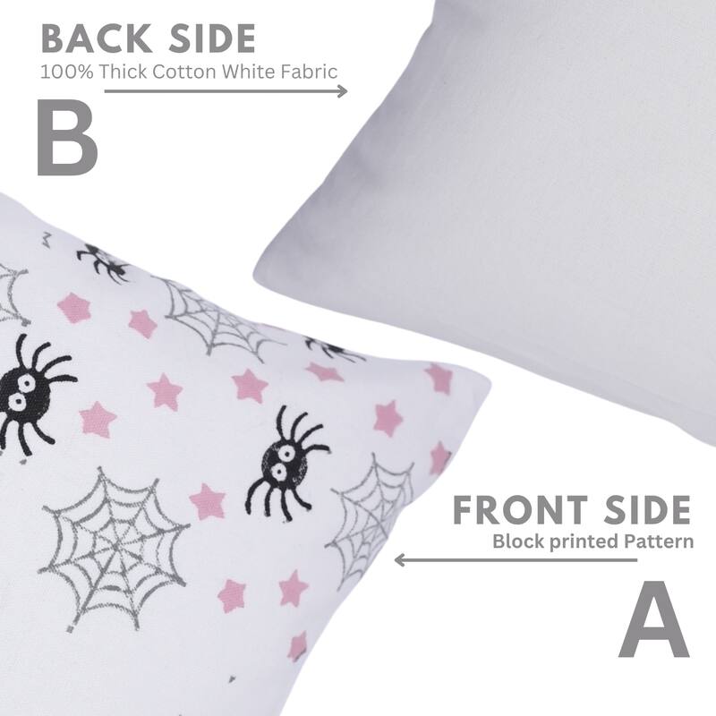 Fabdivine Home Decorative Accent Green Cotton Cushion Case, Skeleton