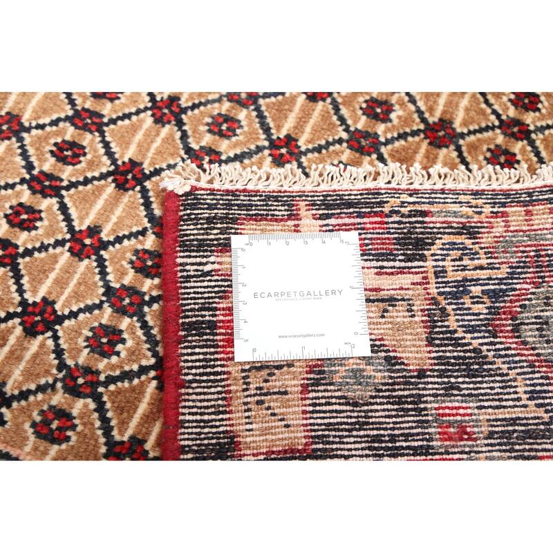 ECARPETGALLERY Hand-knotted Anatolian Vintage Light Brown Wool Rug - 3'11 x 7'1