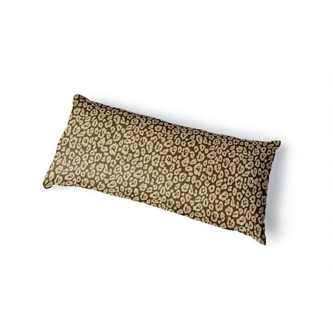 LEOPARD PRINT BROWN Body Pillow By Kavka Designs - Brown, Beige