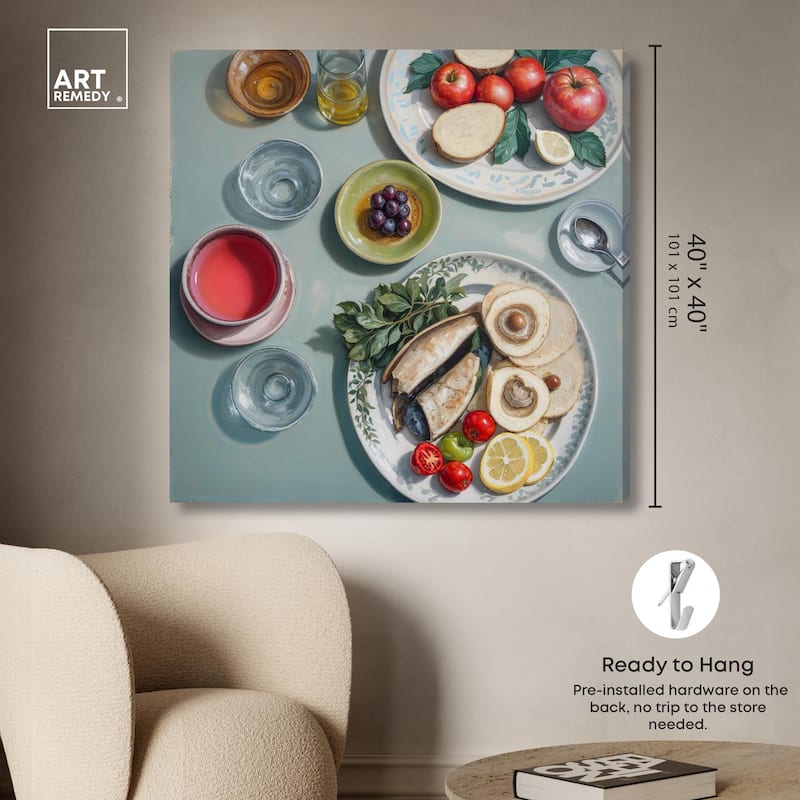Sea Feast Canvas by Art Remedy, Gallery Wrapped