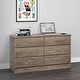 preview thumbnail 27 of 30, Prepac Astrid 6 Drawer Double Dresser for Bedroom, Wide Chest of Drawers, Bedroom Furniture,Traditional Furniture