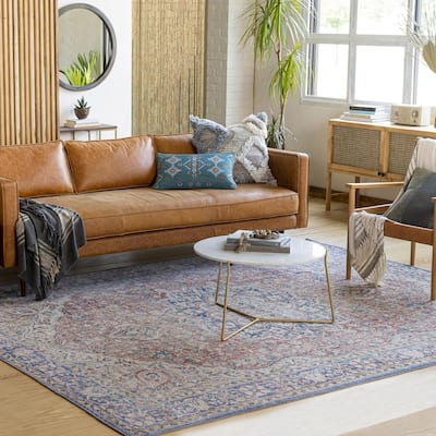 Livabliss Traditional Colin Medallion Washable Area Rug