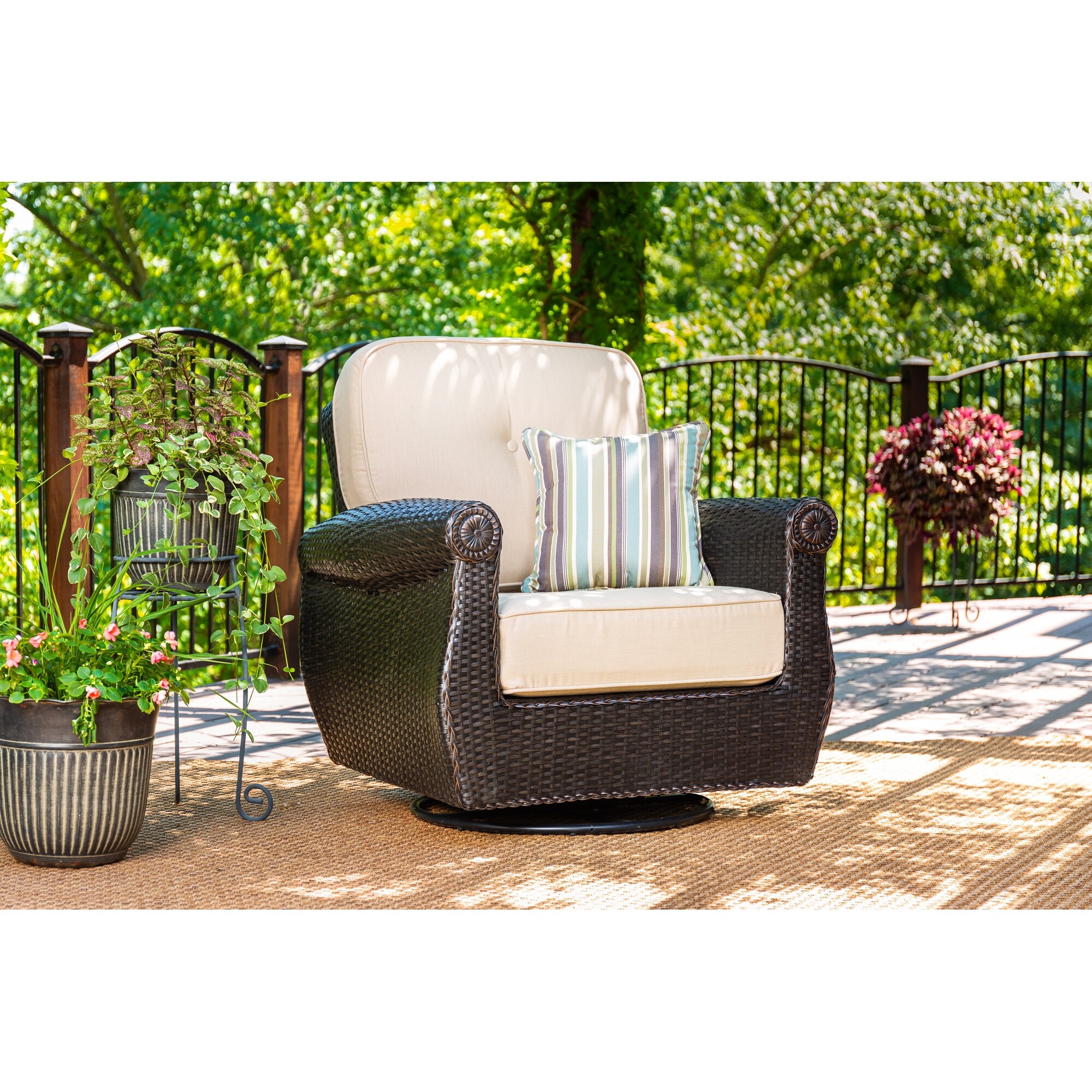 La Z Boy Breckenridge Java Brown Swivel Rocker Bed Bath Beyond 32308690